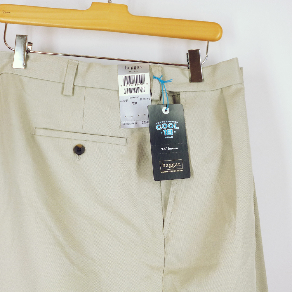 Haggar Performance Cool Wear Men's Shorts 42 x 9.5